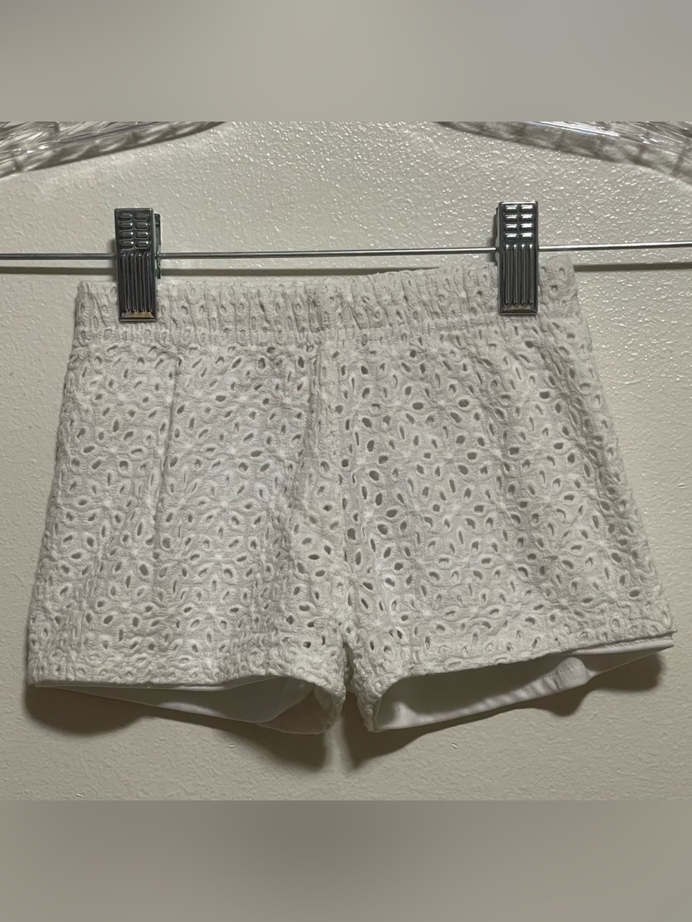 Emily Rose White Eyelet Lace Girls' Shorts